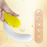 Vibrador plátano giratorio con doble vibración y juguete sexual para masturbación.